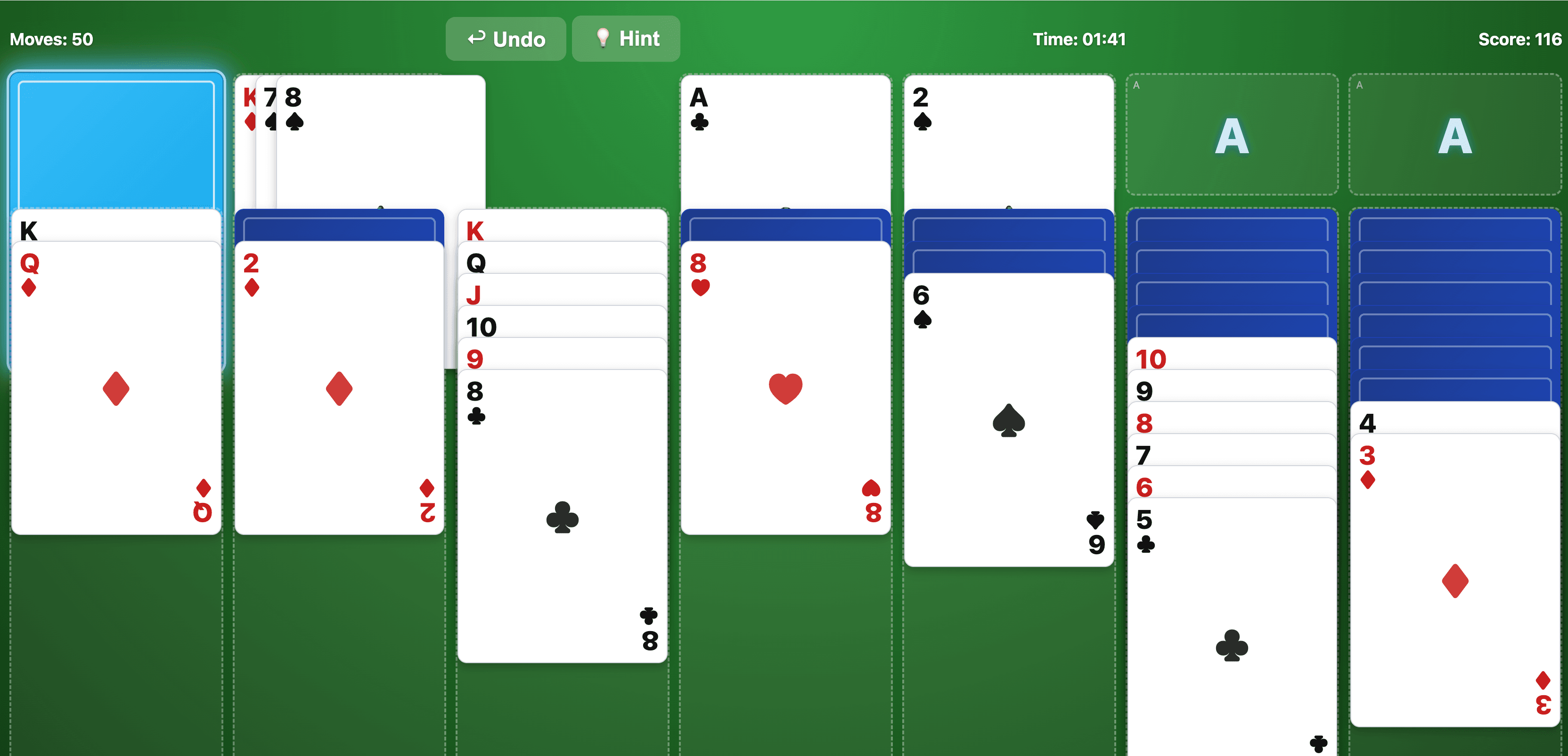Solitaire screenshot